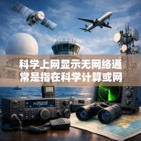 科学上网显示无网络通常是指在科学计算或网络测试中遇到了网络问题,但界面显示无网络。具体原因可能与设备或网络设置有关。以下是一些可能的原因和解决方案 科学上网显示无网络通常是指在科学计算或网络测试中遇到了网络问题,但界面显示无网络。具体原因可能与设备或网络设置有关。以下是一些可能的原因和解决方案
